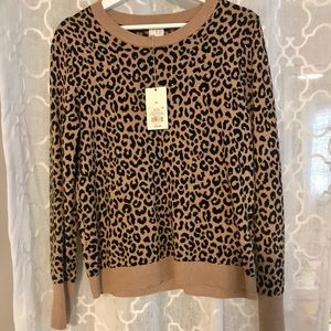 Leopard print sweater